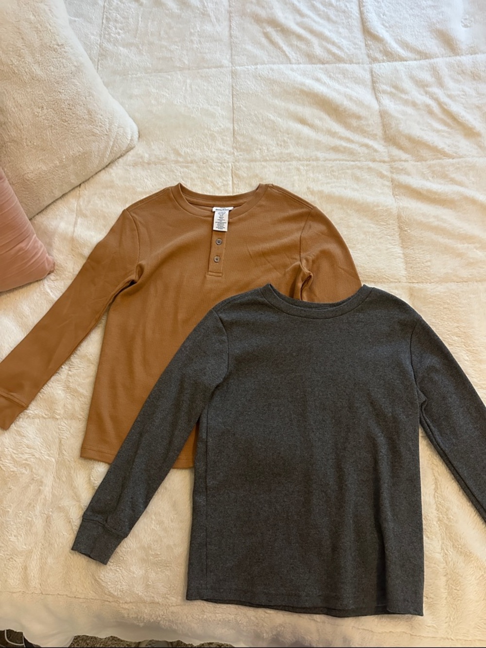 Tommy Bahama Kids Long Sleeve Henley & Crewneck - Brown & Dark Gray